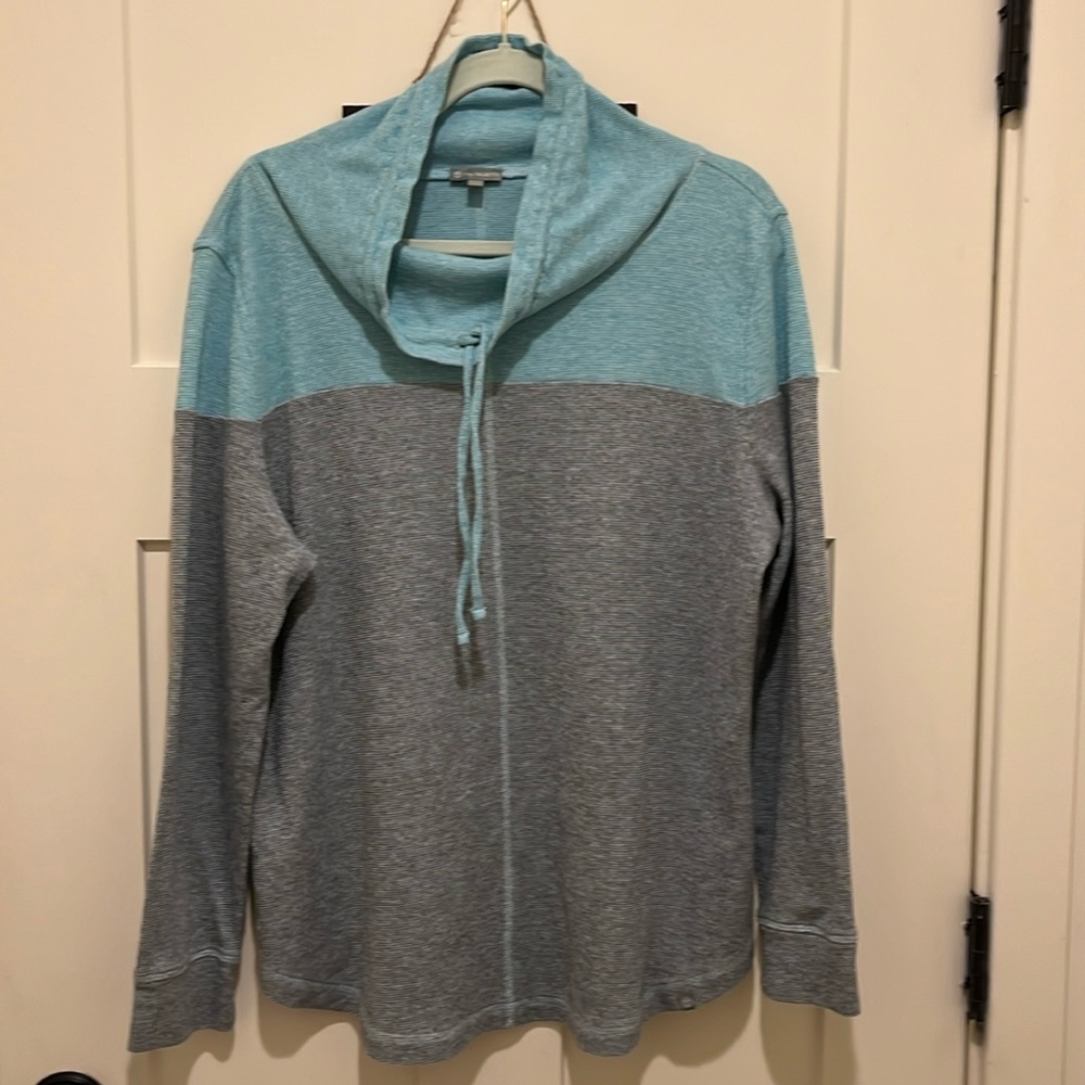 T by Talbots loose drawstring neck shirt